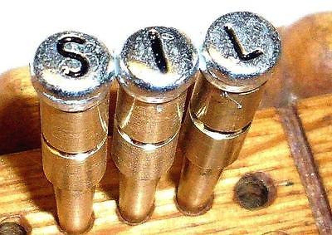 3 Cribbage Board Pegs Personalized Initials Silver Letters on Silver