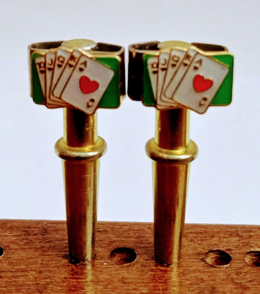 2 Royal Flush Cards Poker Metal Cribbage Pegs With FREE Black Etsy