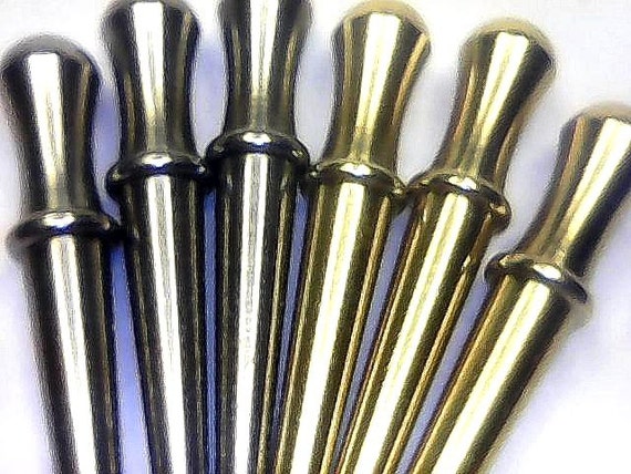 6 Cribbage Board Metal Pegs Black/Brass/Silver Professional For 1/8" Holes New 