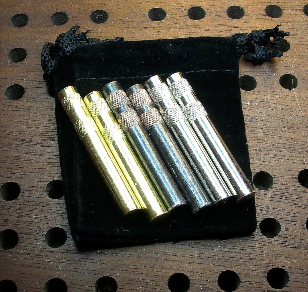 6 Cribbage Board Pegs for 1/4 Holes 2 Silver, 2 Gold & 2 Gunmetal Black