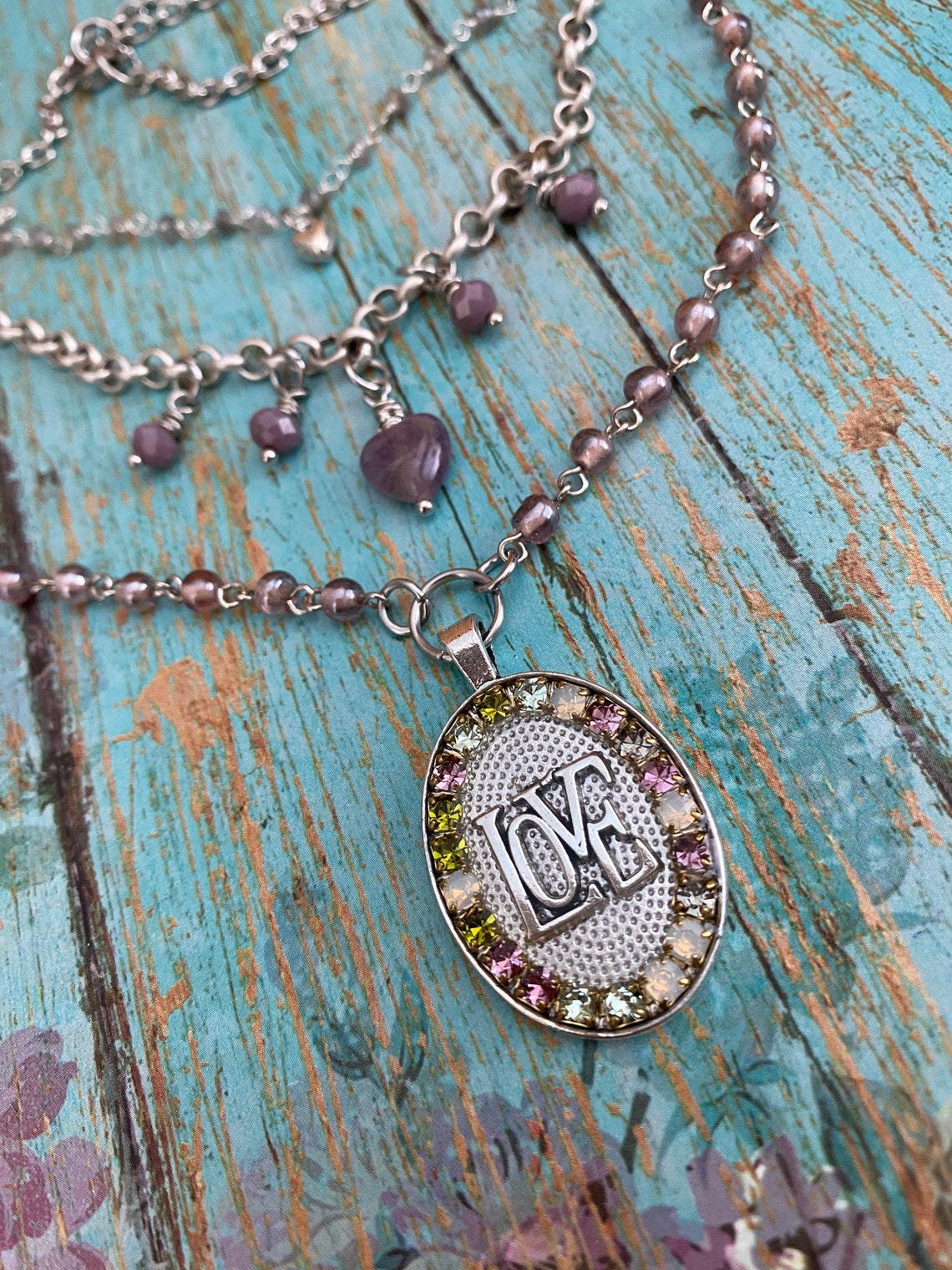 Necklace Love Modern Alloy Pendant Mulberry Beading main image 0