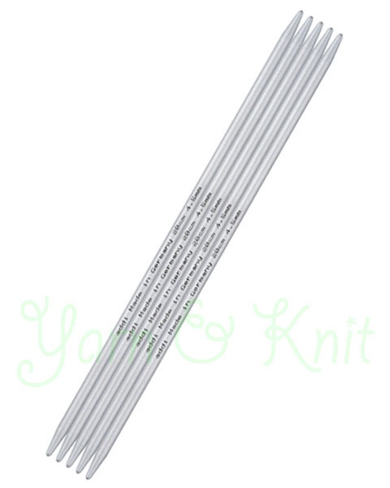 Addi Circular Knitting Needle 30cm x 4.00mm White Brass Tips Gold Cords