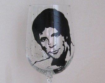 Hand Painted Wine Glass - TOM JONES