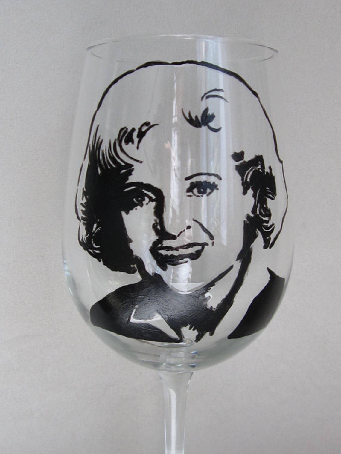 Hand Painted Wine Glass SET of 4 the Golden Girls Etsy