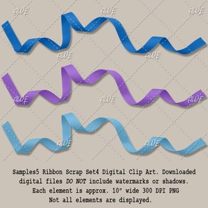 Ribbon Scrap Set4 Digital Clip Art by Awesomescrapper - High Quality ...
