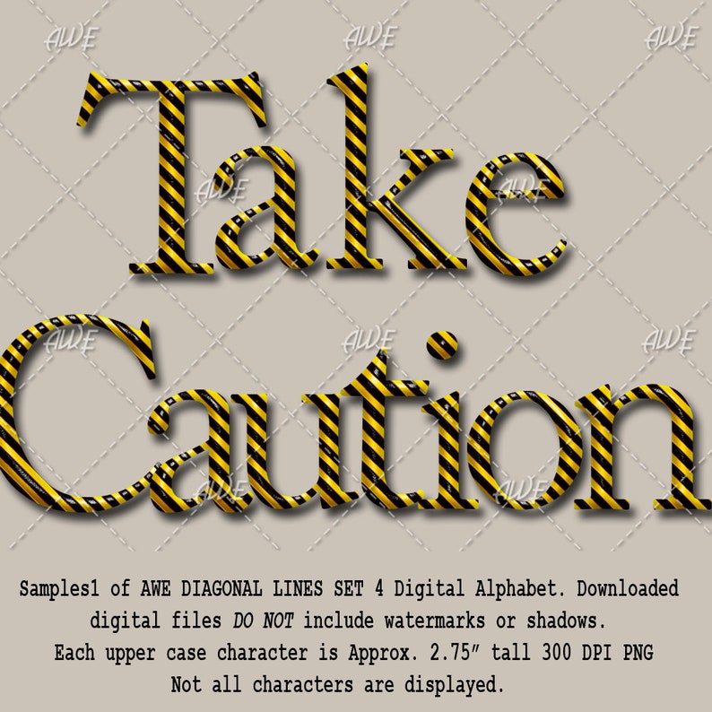Diagonal Lines Set 4 Digital Alphabet by Awesomescrapper - High Quality ...