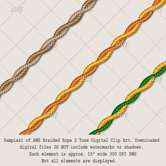 Braided Rope 2 Tone Digital Clip Art by Awesomescrapper High