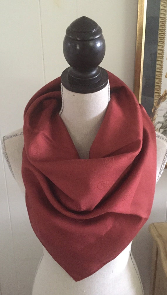 Vintage Silk and Wool Italian Scarf .. Free Shipp… - image 2