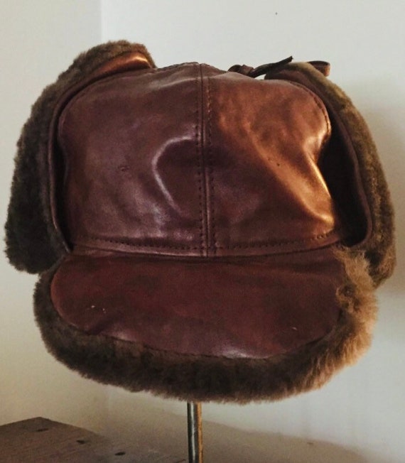 Italian Leather  Cap .. Free Shipping - image 1
