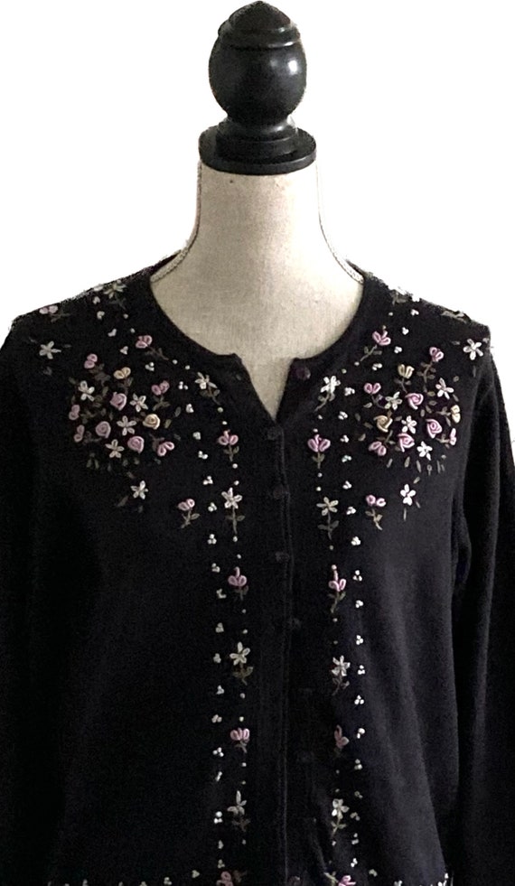 Vintage Embroidered Cardigan.. 100% Cotton