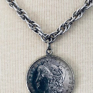 Vintage 1896 Morgan Silver Dollar Necklace