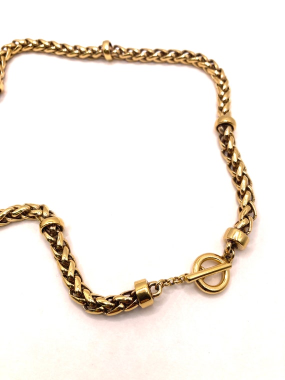 vintage goldtone chain link design cufflinks and tie… Gem