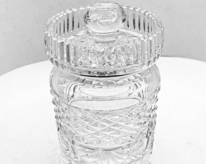 Vintage Waterford Crystal Honey Pot With Lid Etsy