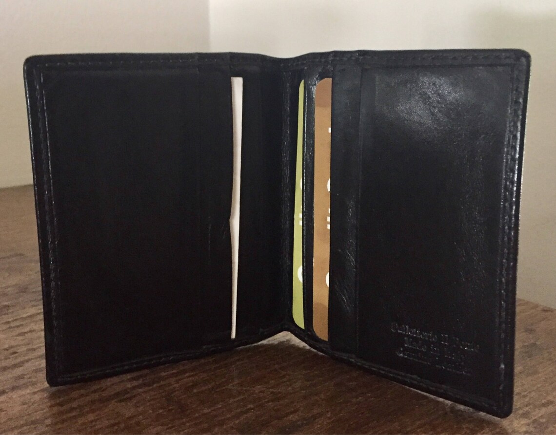 Vintage Italian Leather Credit Card Case by the Bridgefree Etsy