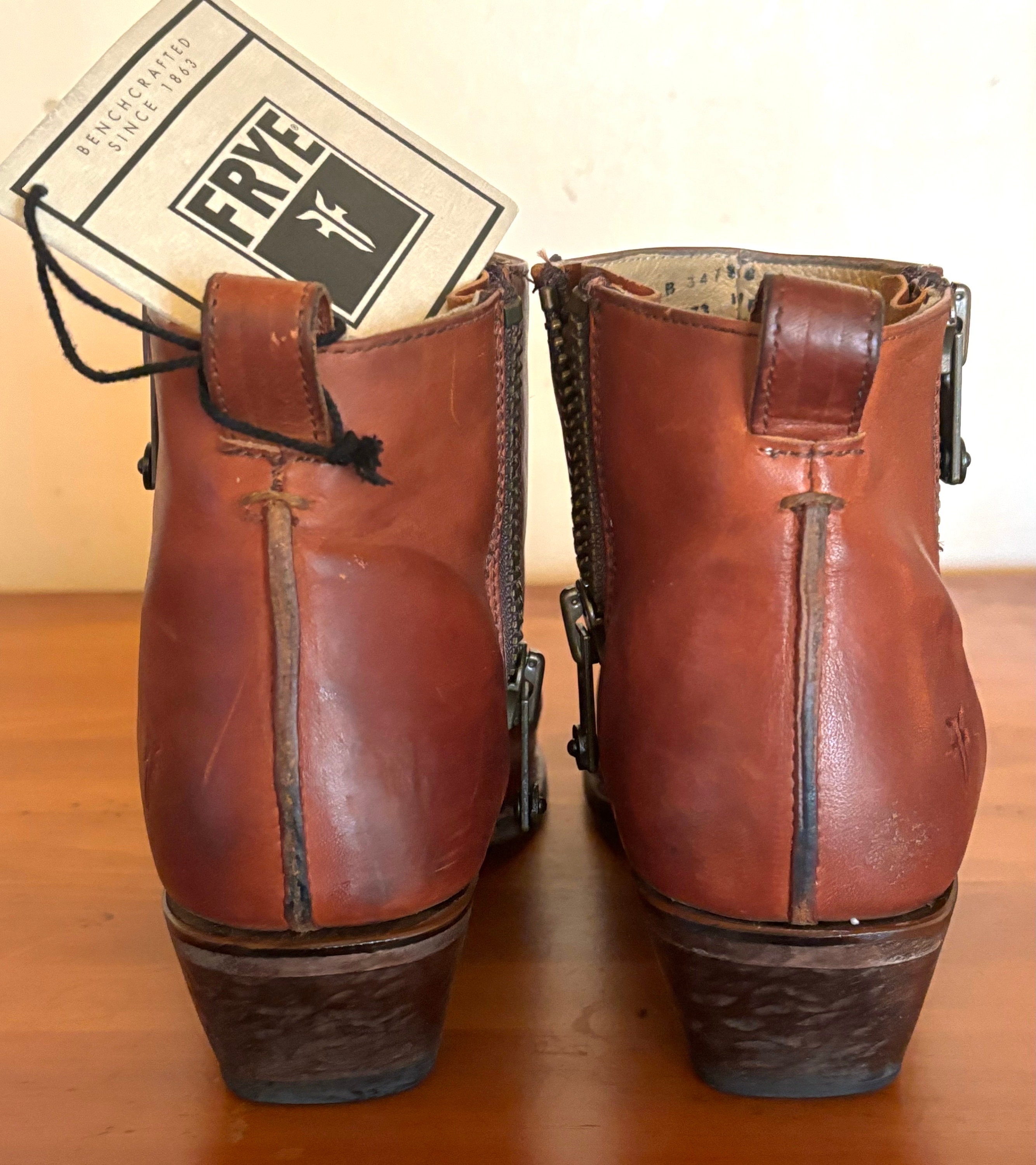 Vintage Frye Sasha Moto Short Boot Size 10 Etsy