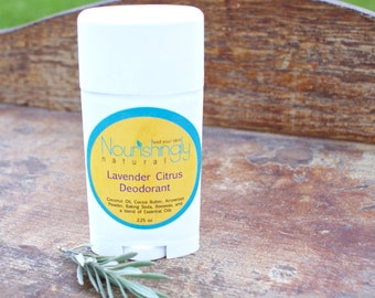 Lavender Deodorant, Natural Deodrant, Essential Oil Deodorant, Aluminum Free Deodorant, Organic Deodorant, Lavender Citrus, Arrowroot