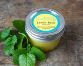 Organic Lemon Balm Lip Salve, Natural Lemon Balm Lip Balm, Gluten Free Lip Balm, Lemon Balm Herbal Lip Salve, Lemon Balm