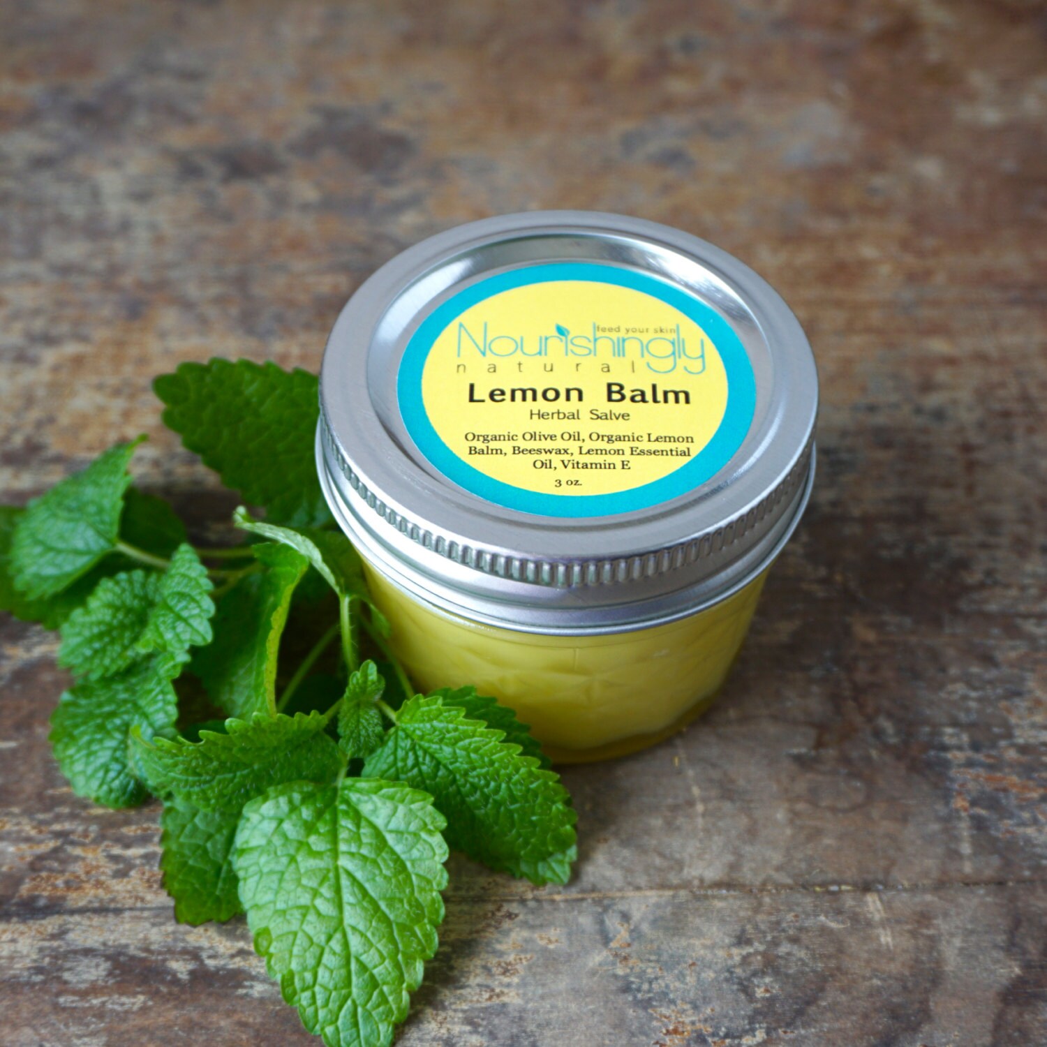 Organic Lemon Balm Lip Salve Natural Lemon Balm Lip Balm Etsy