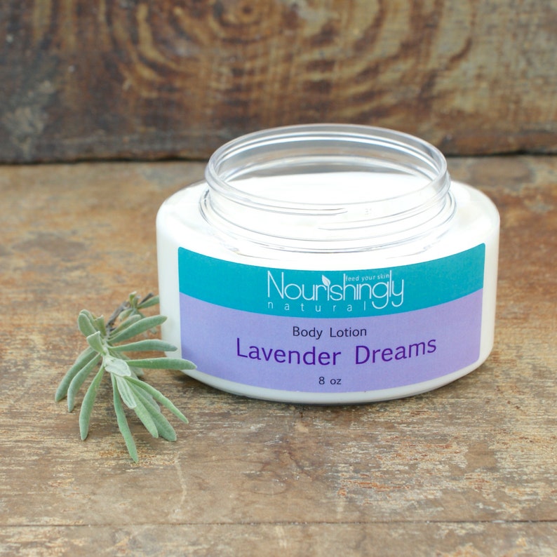 Lavender Body Lotion, Organic Lavender Essential Oil Lotion, Small Batch Skincare, Paraben Free, Dye Free Lotion, Large Lavender Hand Cream image 2