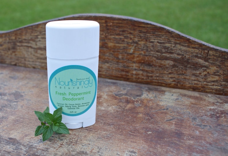 Peppermint Deodorant, Aluminum Free Natural Deodorant for Men or Women, Essential Oil Deodorant, Mint Deodorant Stick, Natural Skincare image 1