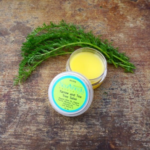 Yarrow Salve, Yarrow Herbal Salve, Tea Tree Oil Salve, Natural First Aid Balm, Herbal Salve, Yarrow, Herbal Remedy image 3