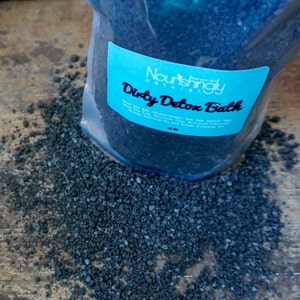 Detox Bath with Activated Charcoal, Charcoal Bath Soak, Natural Detox Bath, Dead Sea Salt Soak, Dead Sea Mud Bath, 16 oz XL Large Detox Bath image 3