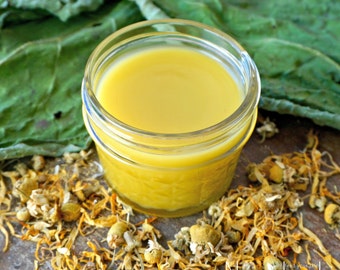 Salve de calendula biologique, salve sans danger pour les couches en tissu, salve de couches sans gluten, Green Goop, salve de consoude naturelle, baume à couches écologique