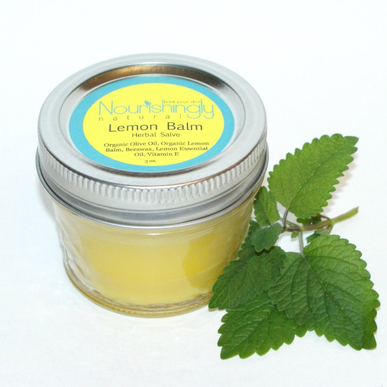 Organic Lemon Balm Lip Salve Natural Lemon Balm Lip Balm Etsy