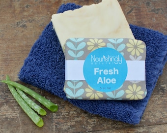 Organic Aloe Vera Soap, Unscented Soap, Palm Oil Free Soap, Dye Free Soap, Fragrance Free Bar Soap