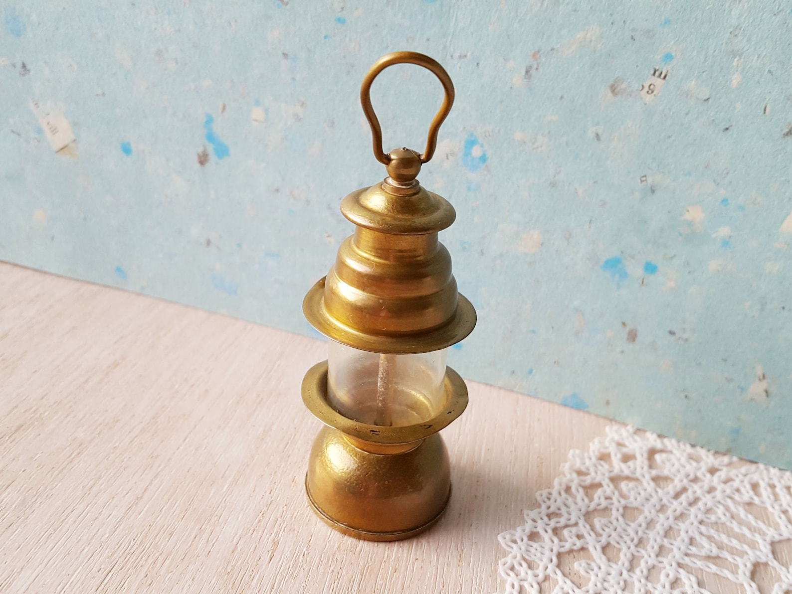 Vintage Miniature Oil Lamp Miniature Brass Oil Lamp Doll House Etsy