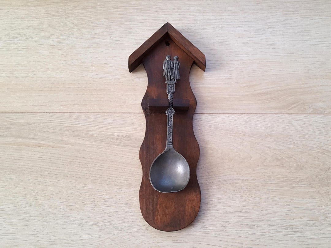 Vintage Spoon Rack Dutch Spoon Rack With Pewter Spoon Kitchen Rack ...