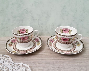 Royal Cups Saucers Vintage Cups Fine China 2 Cups with Saucers Ceramic Cups Tea Set Winterling Bawaria Kitchen Decor Vintage Kitchen