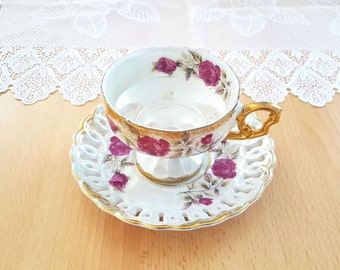 Vintage Tea Cup with Saucer Tea Cup with flowers Winterling Tea Cup Saucer Ceramic Tea Cup Porcelain Cup Crockery Kitchen Decor