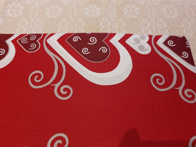 Pair Xmas window panels Swedish vintage. Two printed Christmas window panels curtains with rod pocket