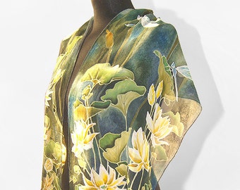 Lotus Silk Scarf - Etsy