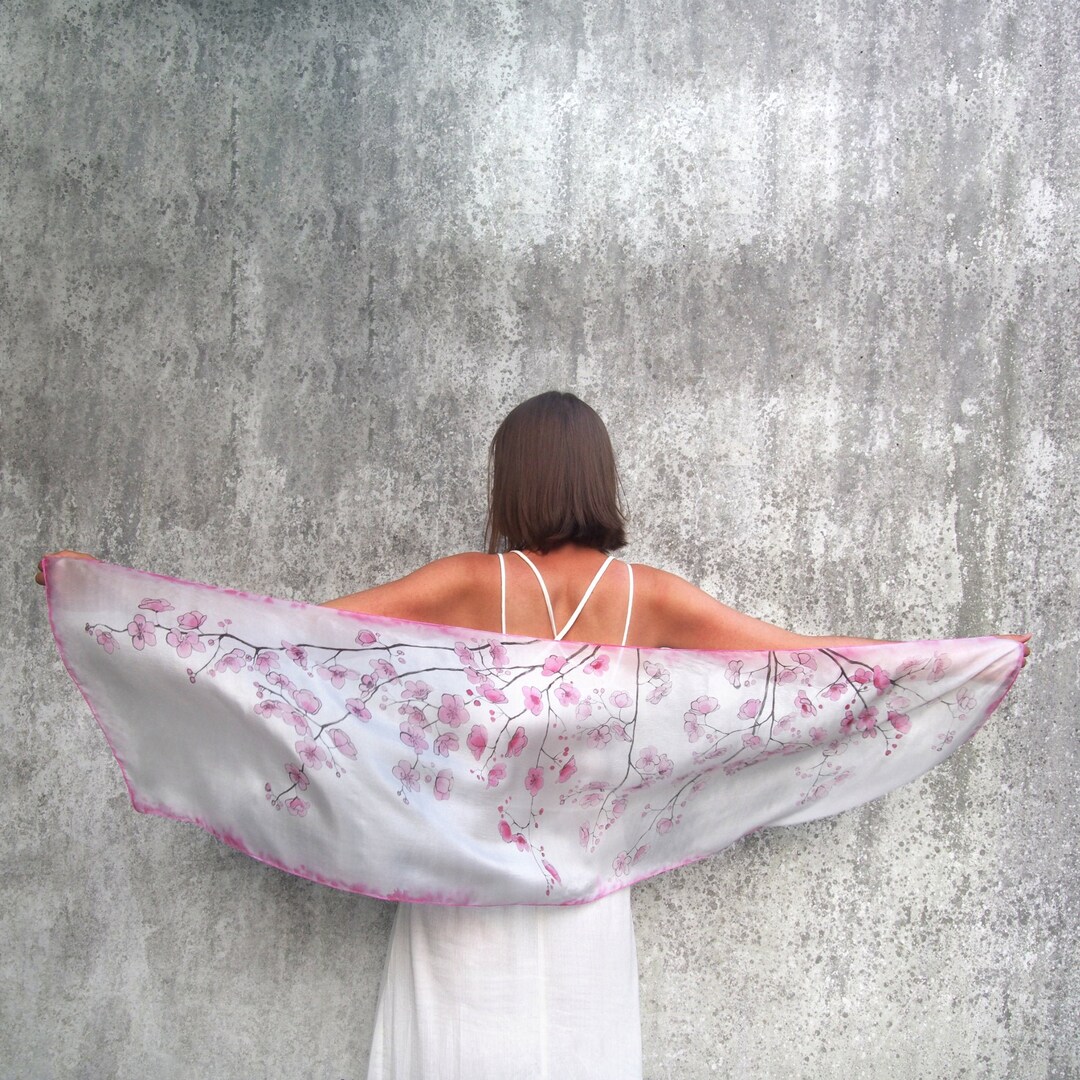 【新品未開封】Cherry-Pattern Scarf & Tote Set KOBLEN Fruit Cherry Pattern Silk Scarf 23.6x23.6 Inch Square