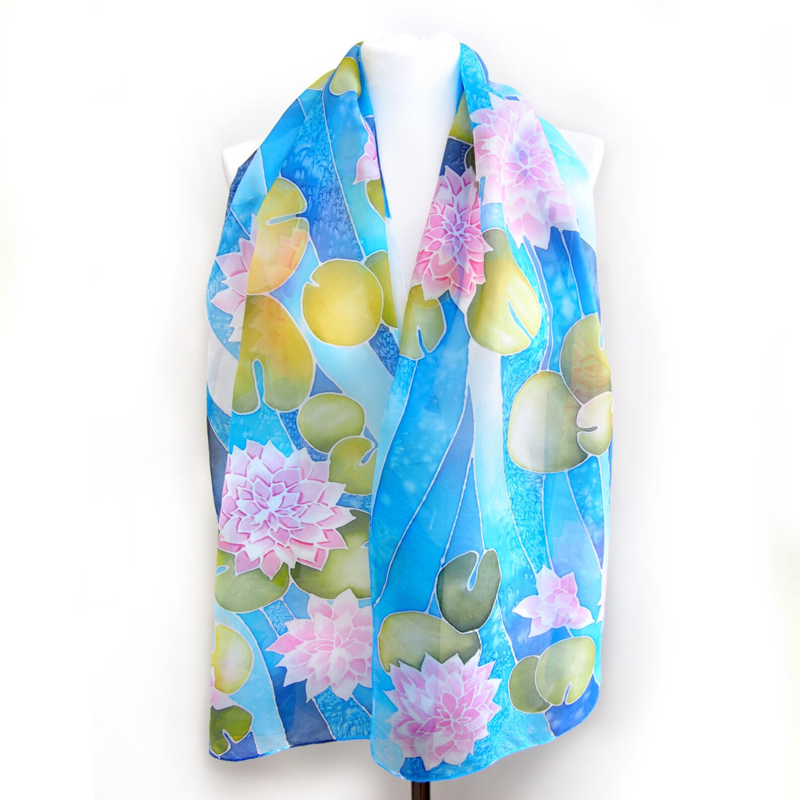 Water Lily Silk Scarf