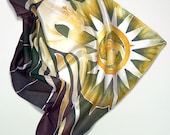 Celtic square scaves, Rohan Horses, Lord of the Ring flag, Tolkien art, horse silk scarf hand painted, fantasy book gift flag