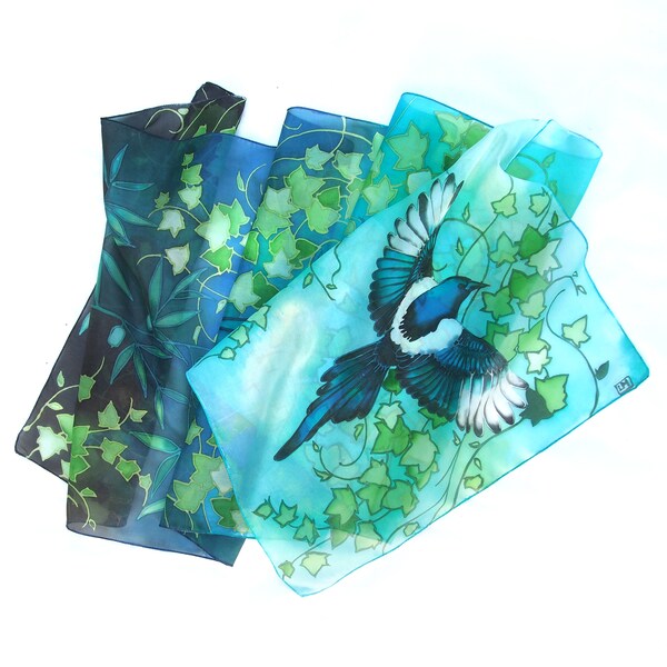 Hand Painted Scarf Etsy