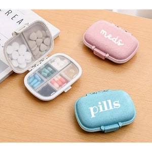 Personalized Travel Pill Case:  four color options!