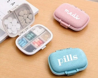 Personalized Travel Pill Case:  four color options!