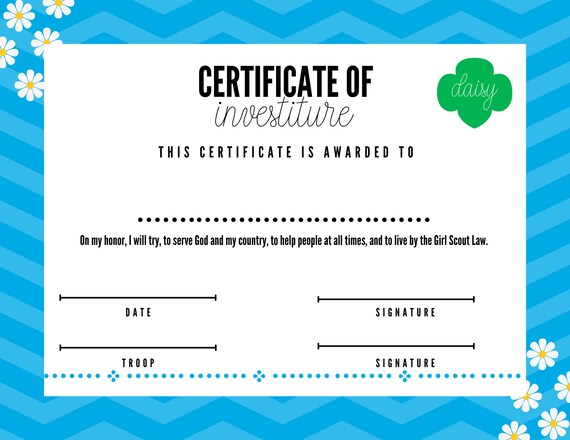Daisy Girl Scout Investiture/rededication Printable - Etsy