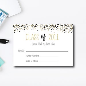 High School Reunion Response Card Template, College Reunion, Family Reunion, RSVP Card, 5" x 3.5", Easy to use Template