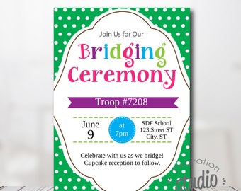 Bridging Invite Template, Bridging Ceremony Invitation, Custom Printable, Edit yourself, Easy to use template
