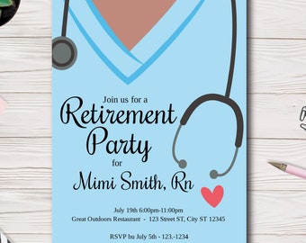 Nurse Retirement Party Invitation Template (Printable)
