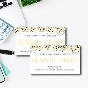 Senior Prom Tickets Vorlage, Junior Prom Tickets, Event Tickets, Tickets only, Bearbeiten Sie sich selbst, einfach zu verwendende Vorlage