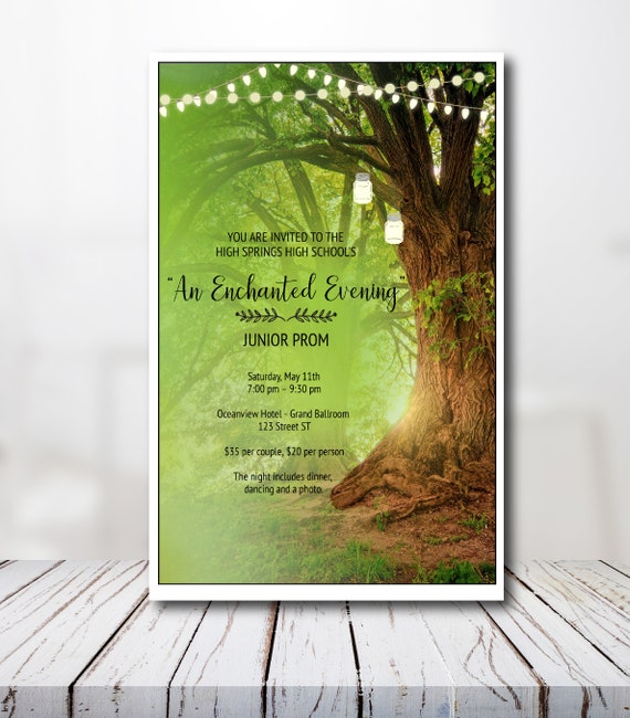 Enchanted Evening Prom Senior Prom Junior Prom Template | Etsy