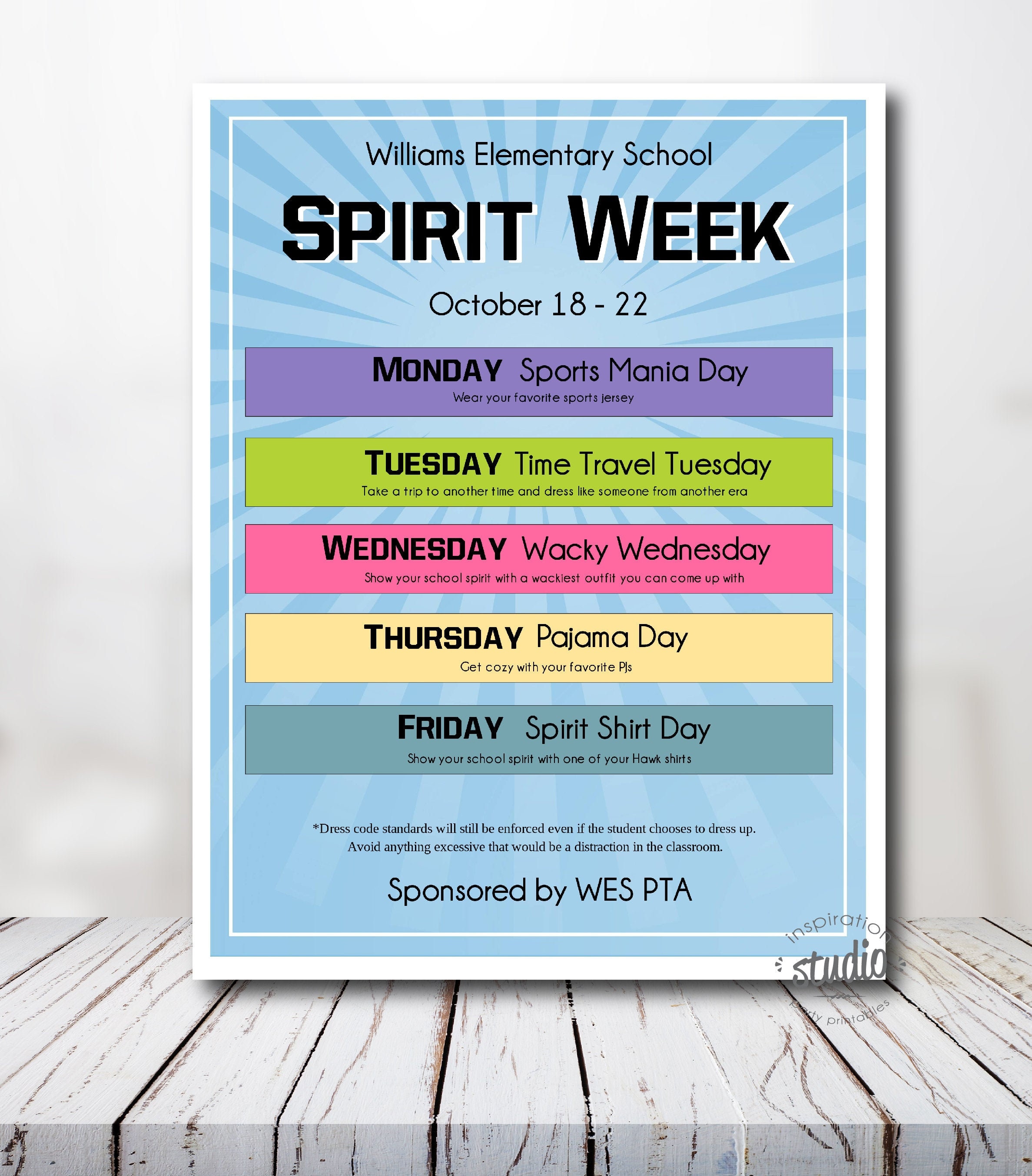 Spirit Week Flyer Template