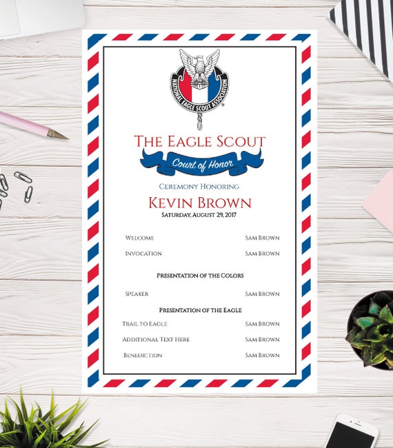 Eagle Court Of Honor Program Template