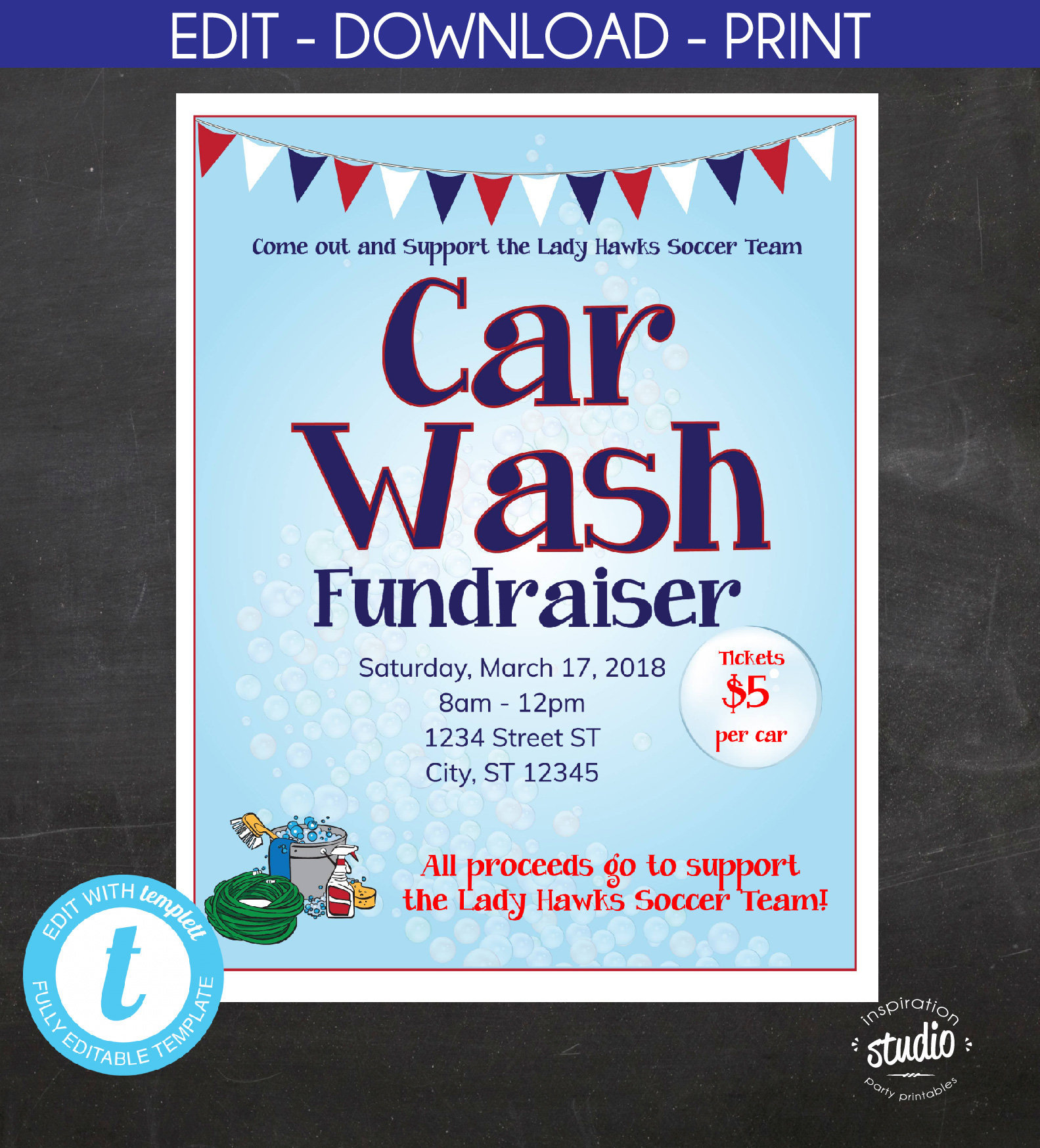 Car Wash Fundraiser Flyer School Flyer Church Flyer Sport - Etsy Ireland
